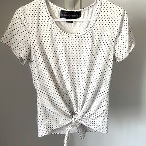 White with black dots top